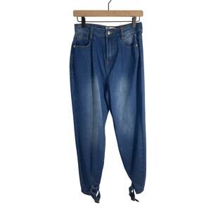 NWT Denim Blvd. Relaxed Fit Denim Straight Leg Denim Core Dark Mom Jean Joggers